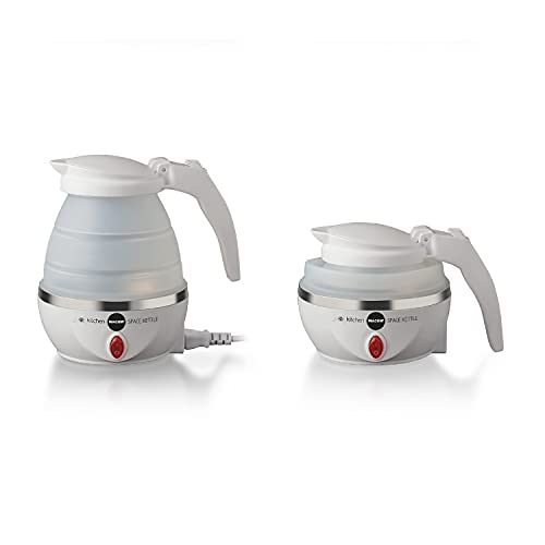 MACOM, Bollitore elettrico Pieghevole e Salvaspazio - 800 ml - Cavo Removibile - BPA - Sia da Casa che in Viaggio - Impugnatura ergonomica e beccuccio salvagoccia - Just Kitchen 862 Space Kettle