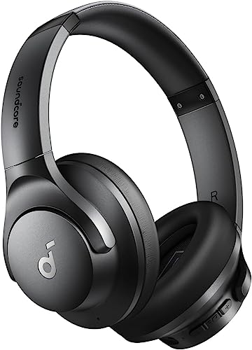 Soundcore by Anker Q20i Hybrid Active Noise Cancelling Headphones, Wireless Over-Ear Bluetooth, 40H Long ANC Playtime, Hi-Res Audio, Big Bass, Customize via an App, Transparency Mode (Black)